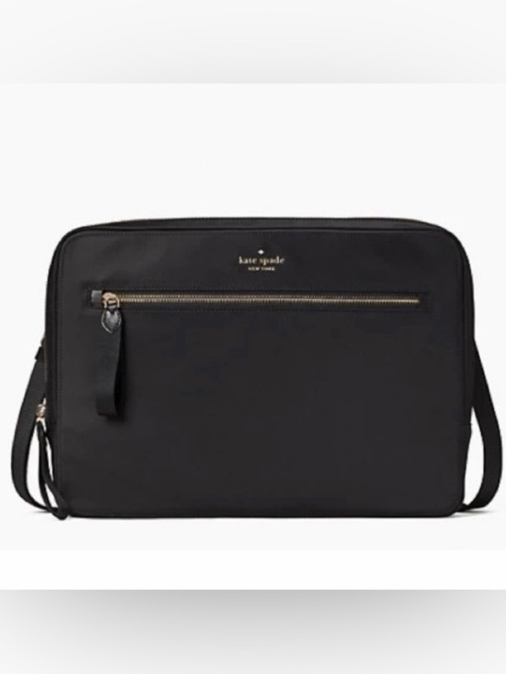 KATE SPADE ♠️ Chelsea Nylon Laptop Computer Briefcase Crossbody Bag, Black